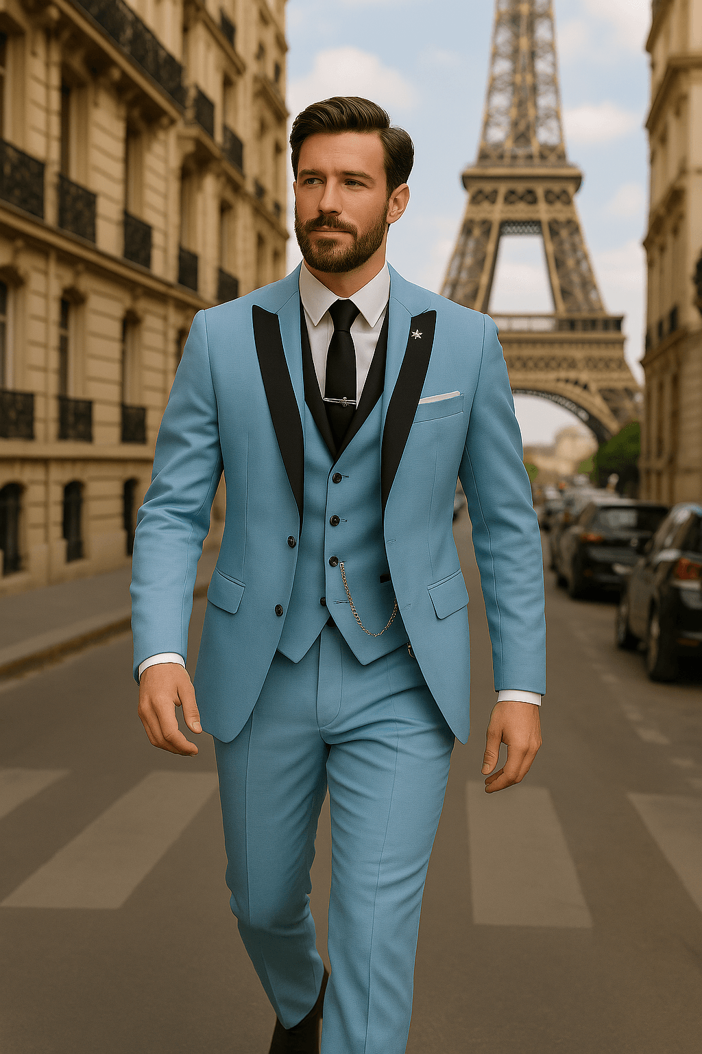 Lucian | Men Slim Tailored Three Piece Formal Suit