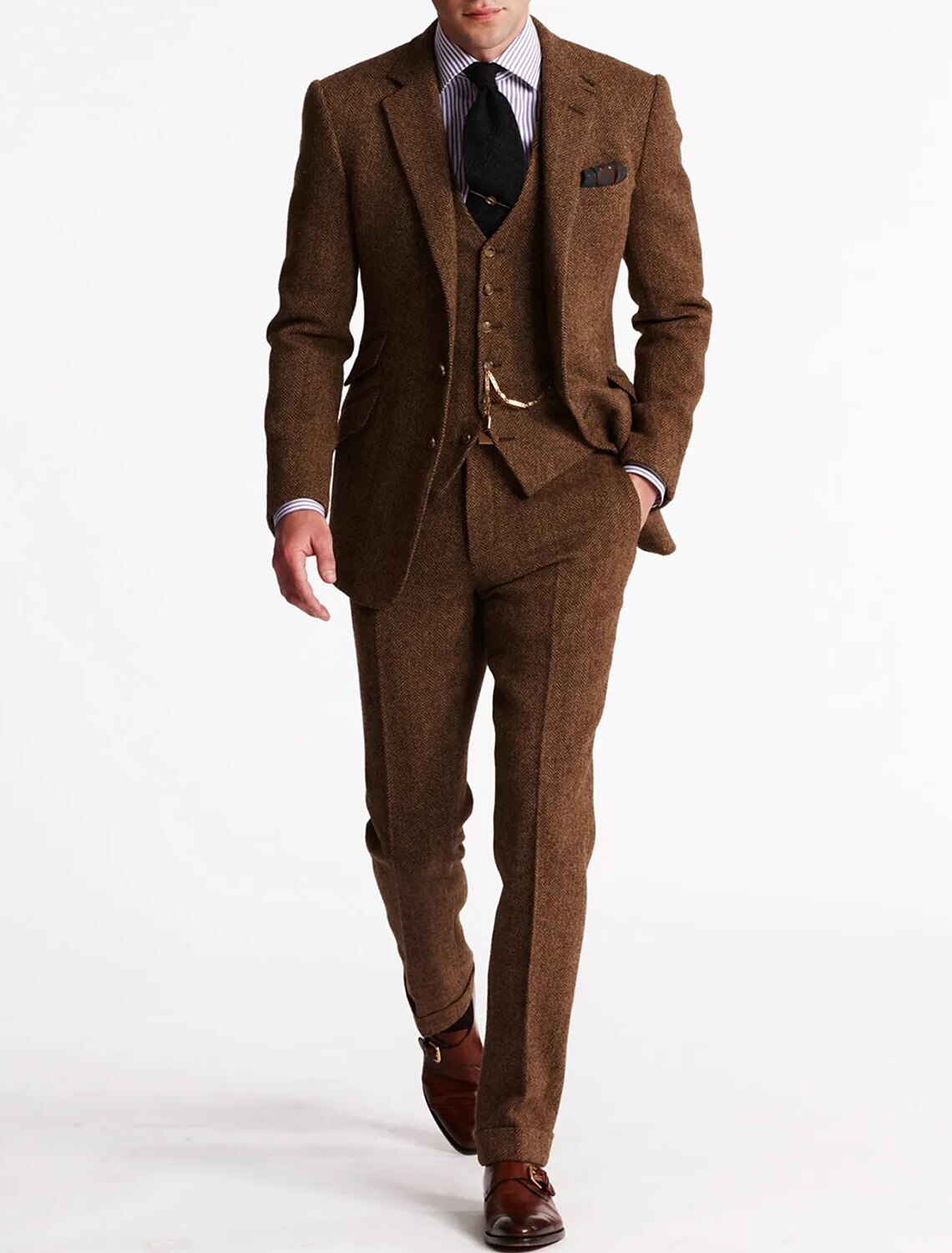 Harrison | Men Heritage Three Piece Tweed Suit