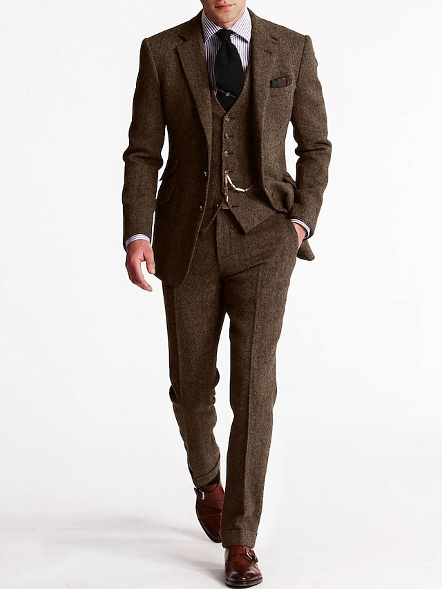 Harrison | Men Heritage Three Piece Tweed Suit