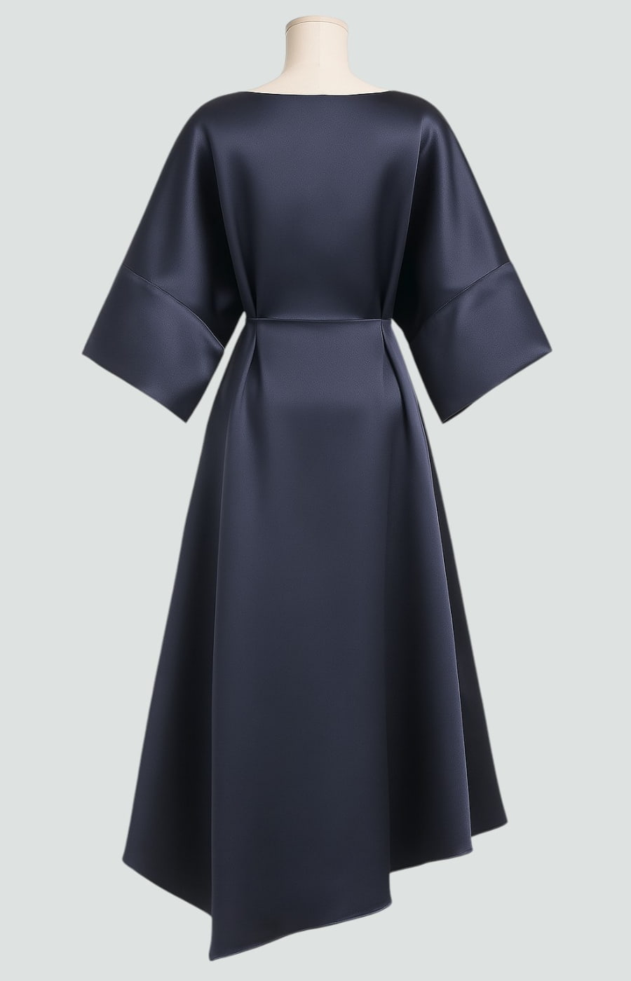 Women's Draped Brooch Maxi Dress - Cape Sleeve Gown For Formal Events