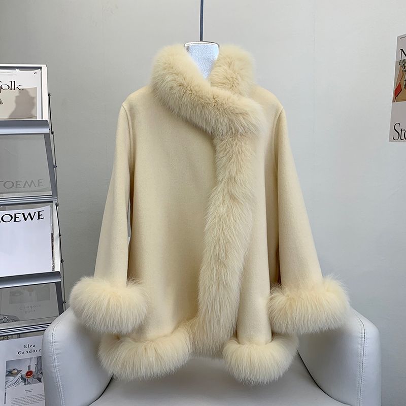 Martina - Elegant Reversible Winter Cape for Women