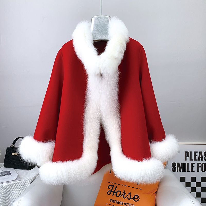 Martina - Elegant Reversible Winter Cape for Women