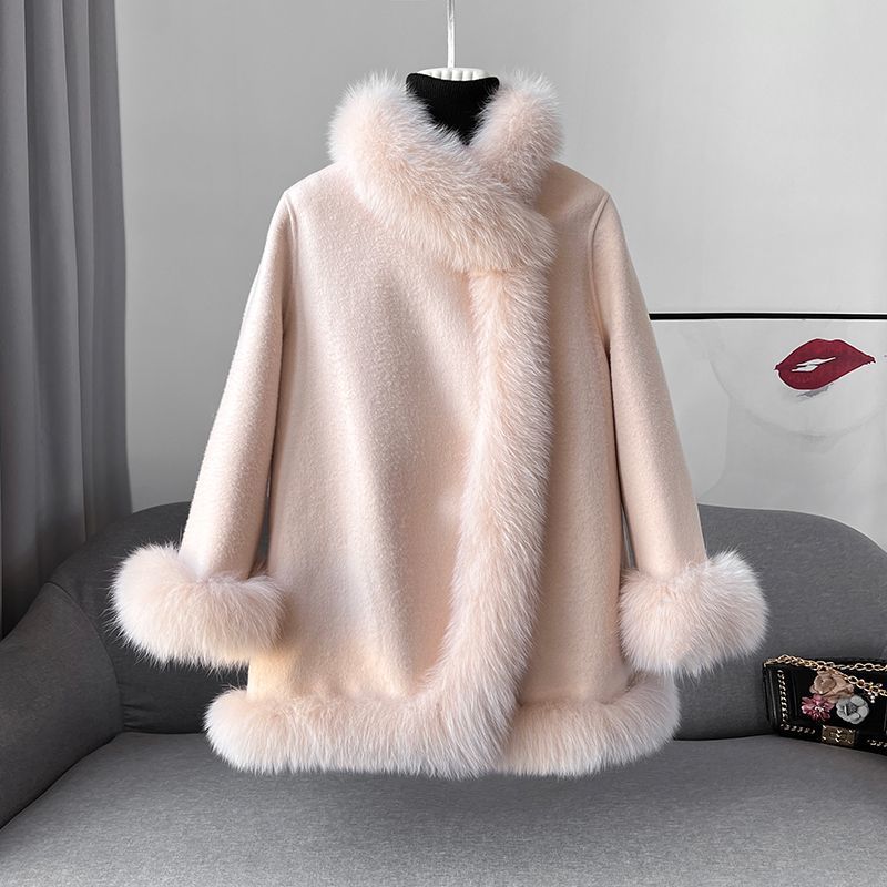 Martina - Elegant Reversible Winter Cape for Women