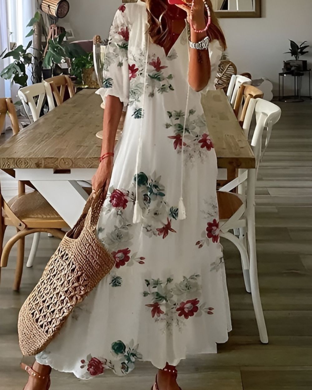 Isla | Women Bohemian V-Neck Maxi Dress