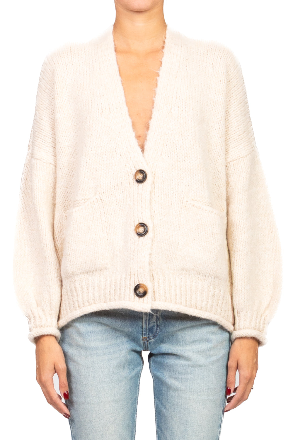 Patrizia - Balloon Sleeve Oversized Cardigan