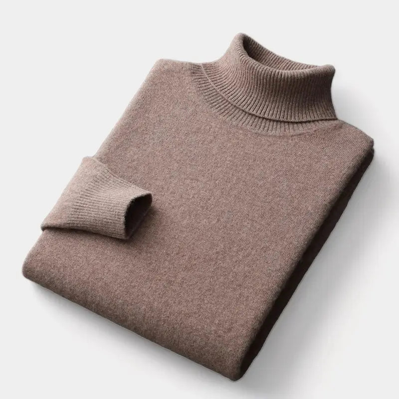 Men's Merino Wool Turtleneck Sweater – An Elegant And Warm Winter Sweater For The Office, Everyday Wear, And Smart-casual Style