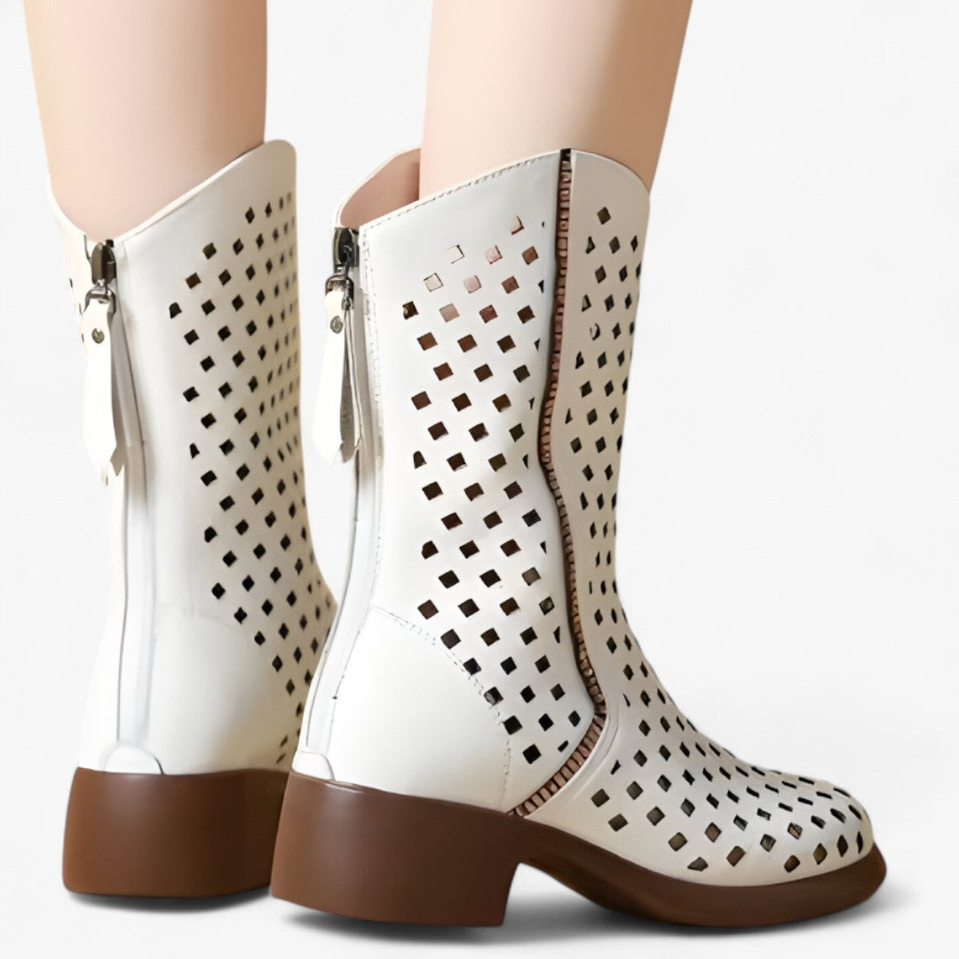 Hermine - Women's Perforated Elegant Boots