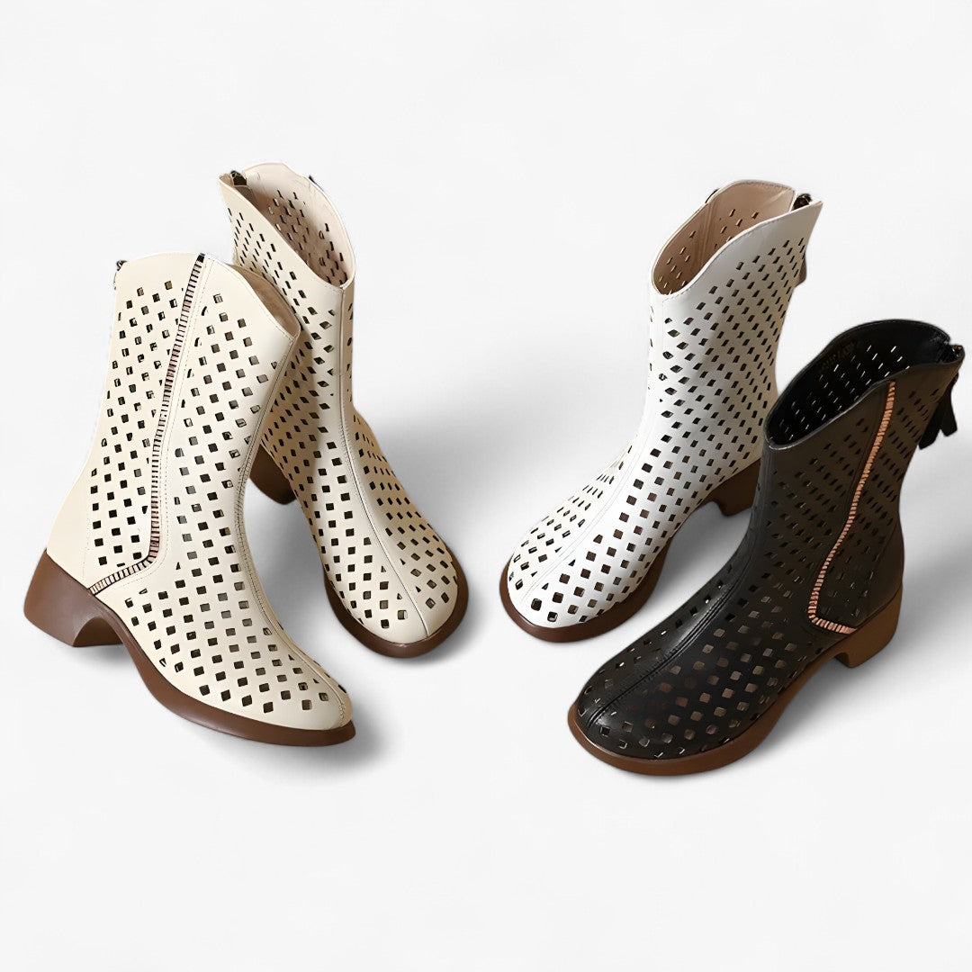 Hermine - Women's Perforated Elegant Boots