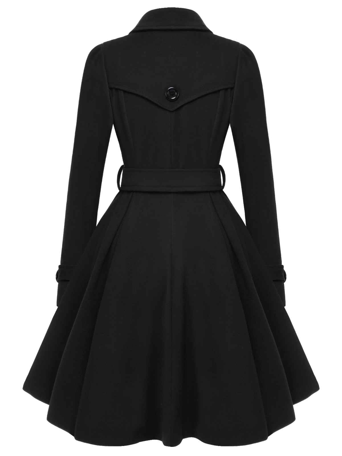 Eva - Slim monochrome coat with elegant lapels