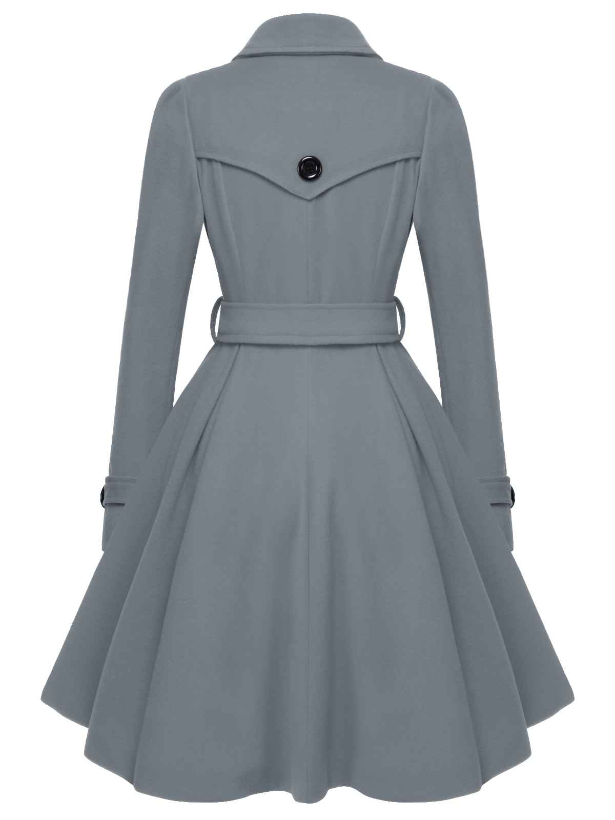 Eva - Slim monochrome coat with elegant lapels