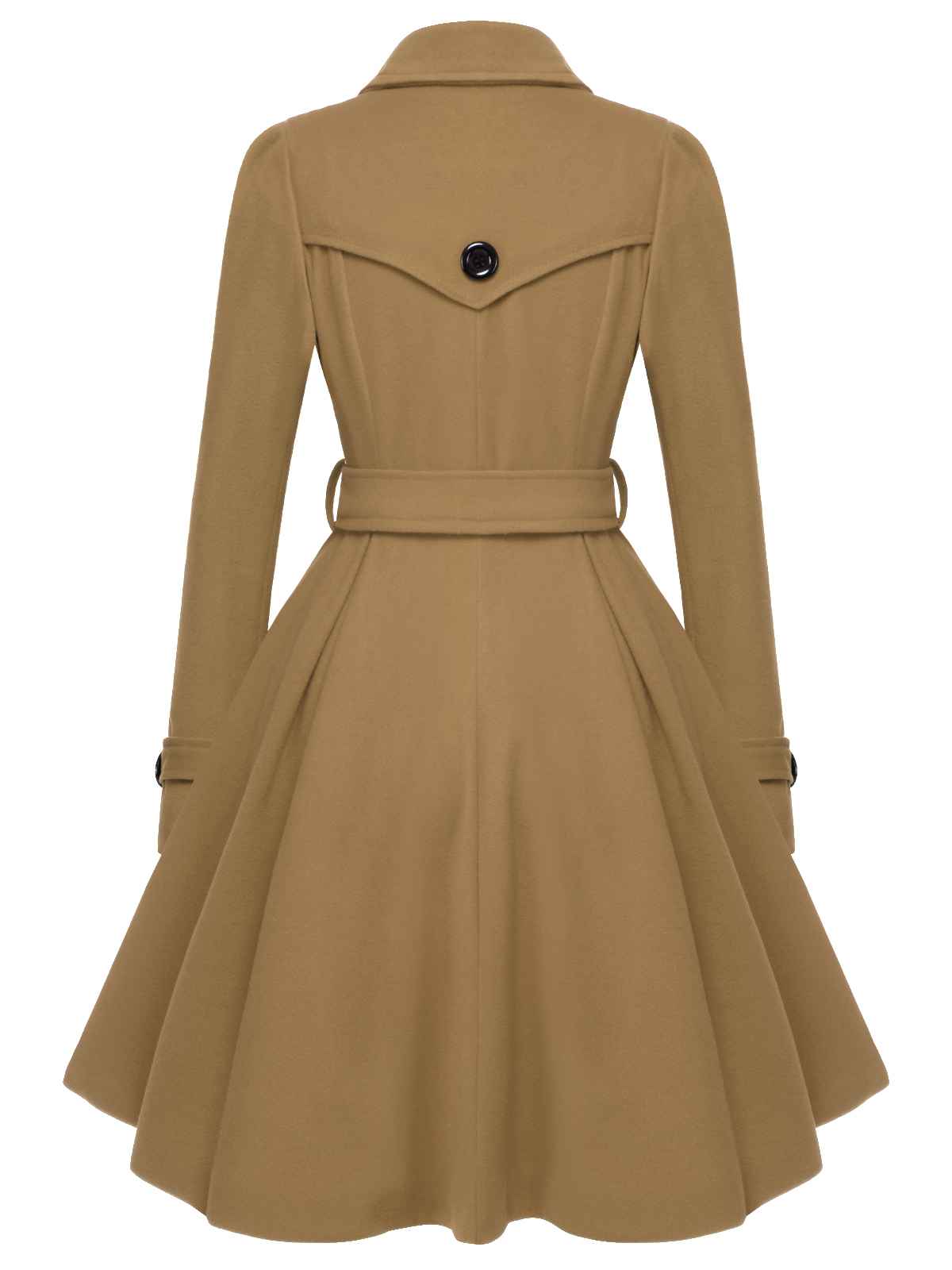 Eva - Slim monochrome coat with elegant lapels