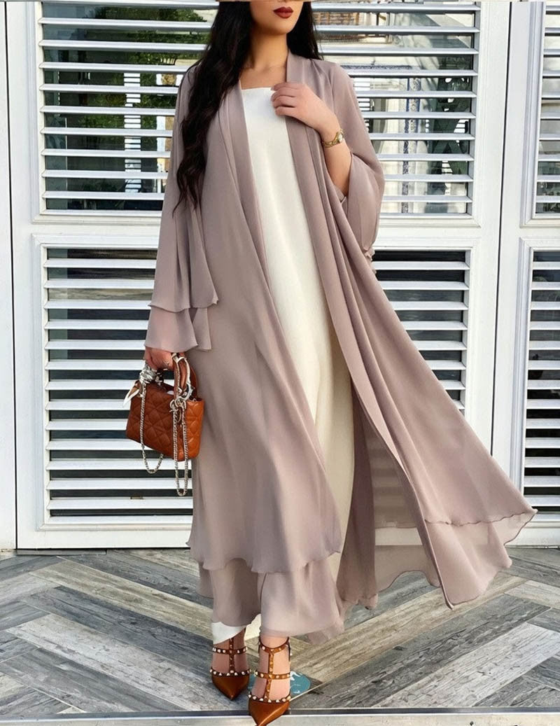 Women's Sheer Chiffon Cardigan – A Long, Open Cardigan For Everyday Wear, Vacations, Parties, And Smart-casual Styles