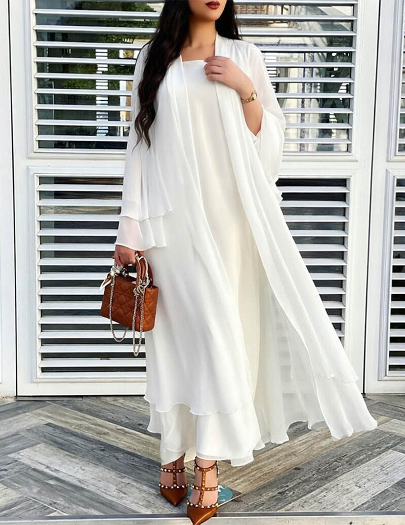 Women's Sheer Chiffon Cardigan – A Long, Open Cardigan For Everyday Wear, Vacations, Parties, And Smart-casual Styles