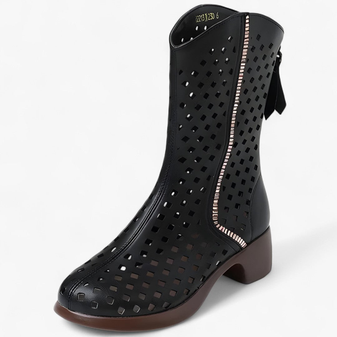 Hermine - Women's Perforated Elegant Boots