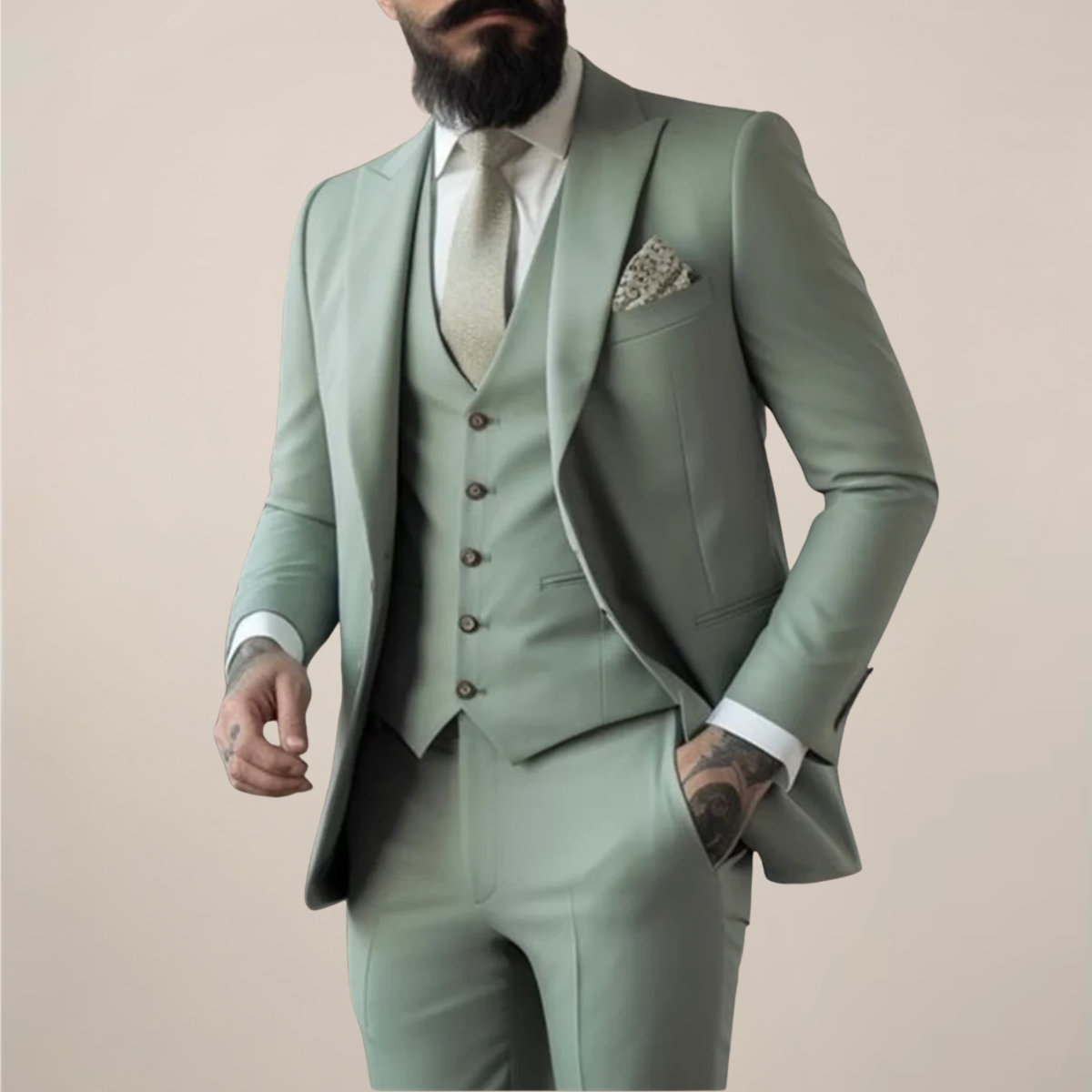 Marcus | Men Slim Fit Three Piece Formal Suit Set