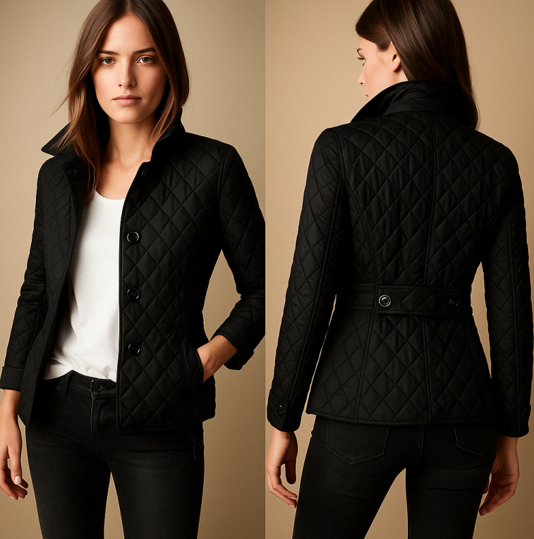 Paola – Elegant Autumn Jacket in Silk and Cotton for Women