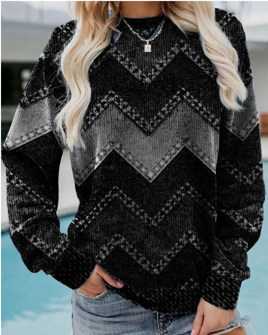 Alessandra – Elegant Modern Geometric Women's Sweatshirt