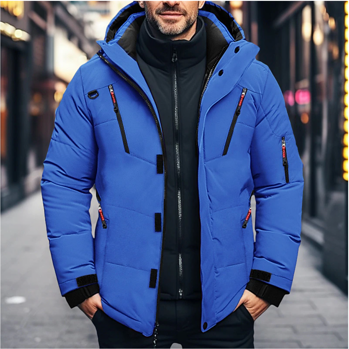 Men's Waterproof Winter Parka With Hood, Insulated Design, And Multiple Pockets – Warm Outerwear For Cold Days, City Life, And Outdoor Use
