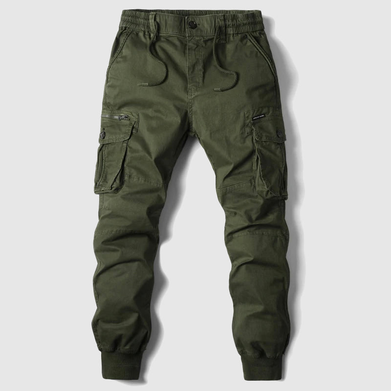 Men's Cargo Joggers With An Elastic Waistband And Multiple Pockets—practical Pants For Casual Everyday Wear And Modern Streetwear
