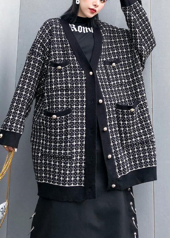 Noelia – Oversized Houndstooth Cardigan