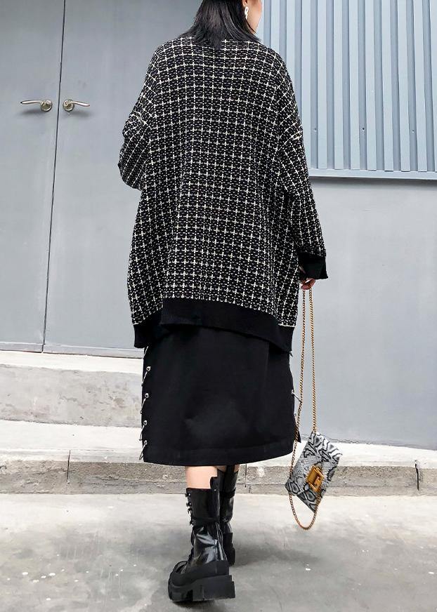 Noelia – Oversized Houndstooth Cardigan