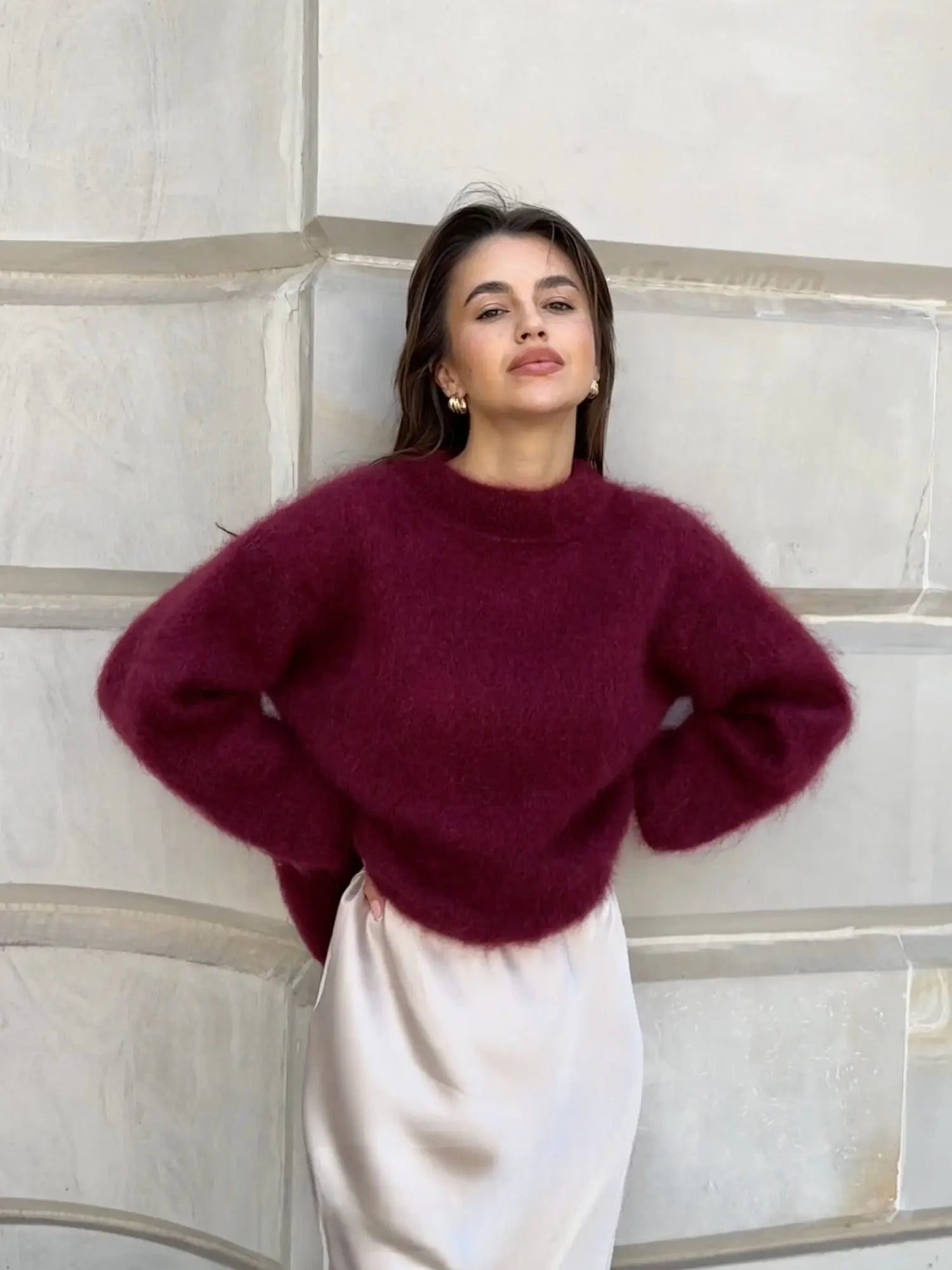 Nicole - Soft and Elegant Warm Mohair Sweater