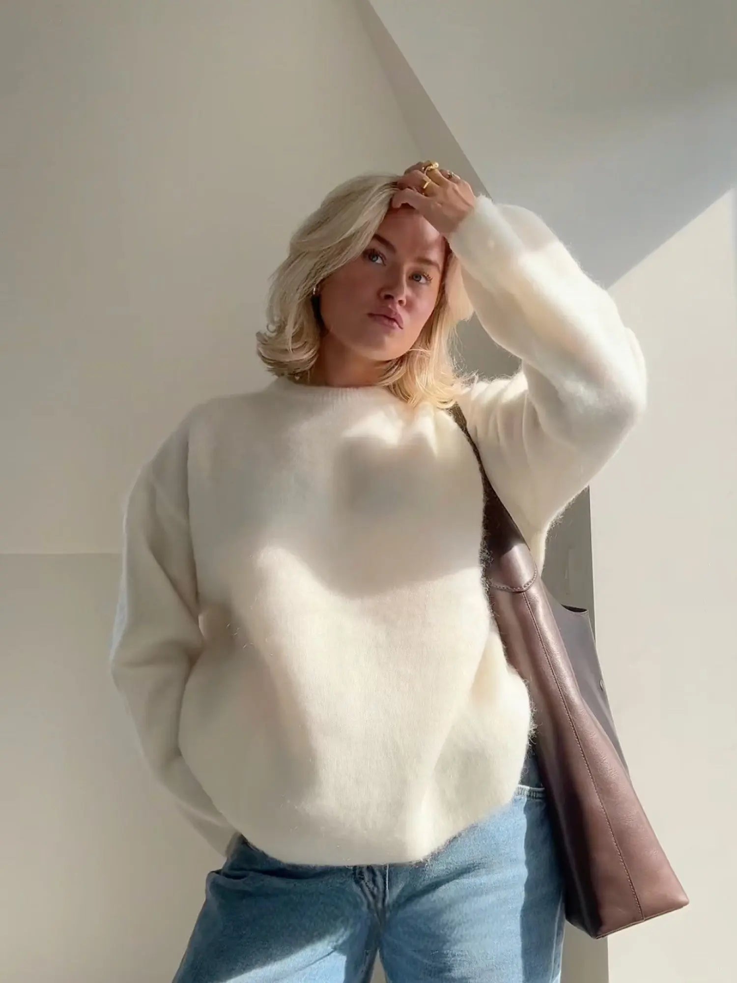 Nicole - Soft and Elegant Warm Mohair Sweater