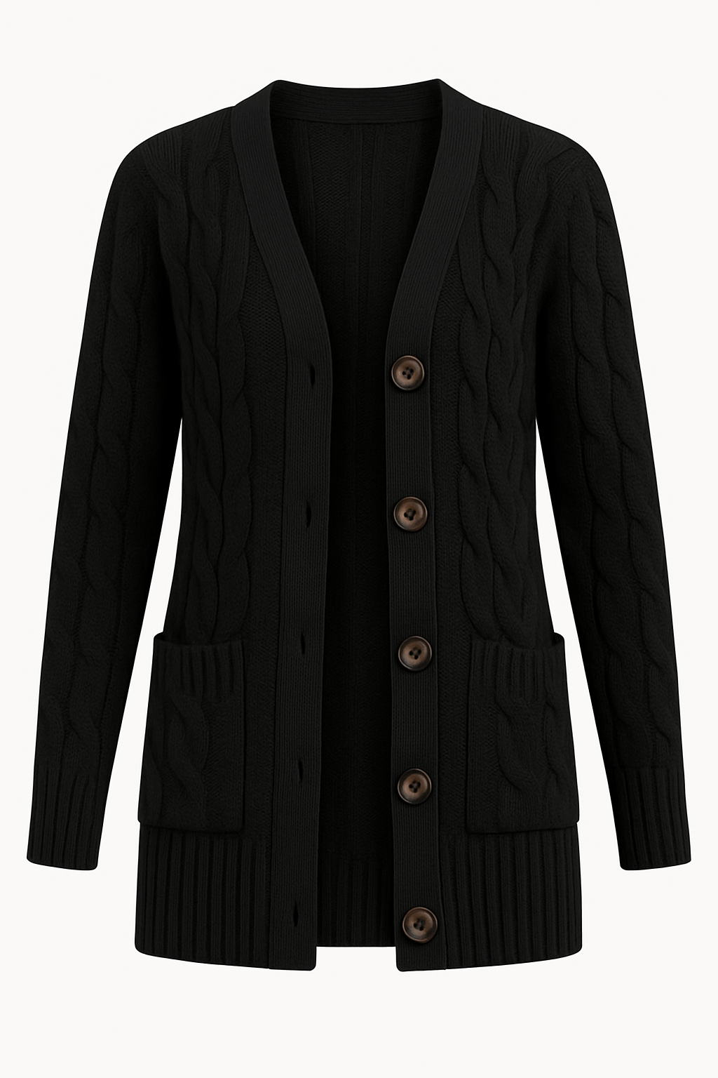 Luna | Women Cable Knit Cardigan with Buttons