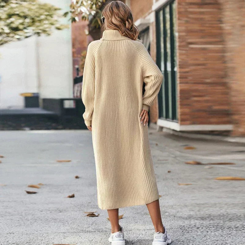Niviana – Long Sleeve Turtleneck Knit Dress