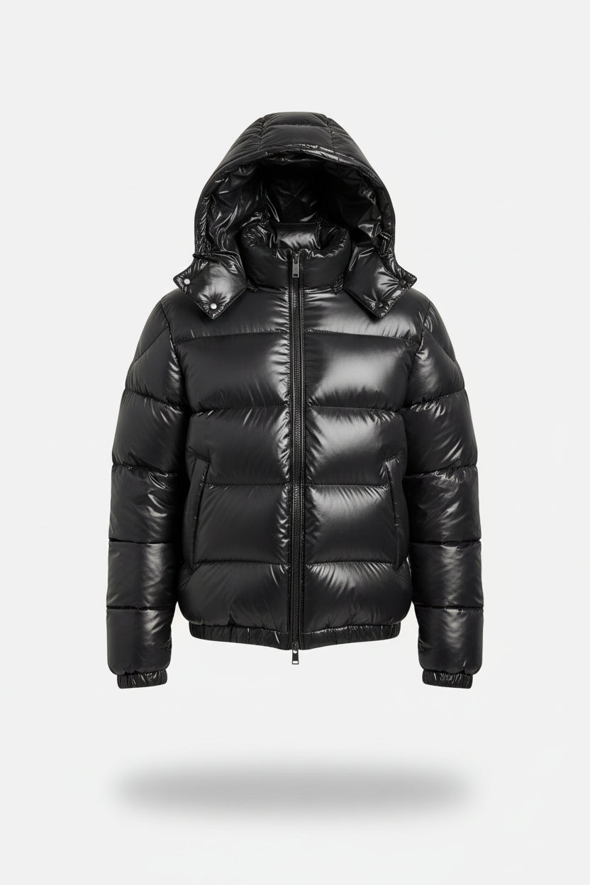 Men's Quilted Jacket With Sherpa Lining And Hood – Warm Puffer Jacket For Winter, Outdoor Use, And Streetwear Style