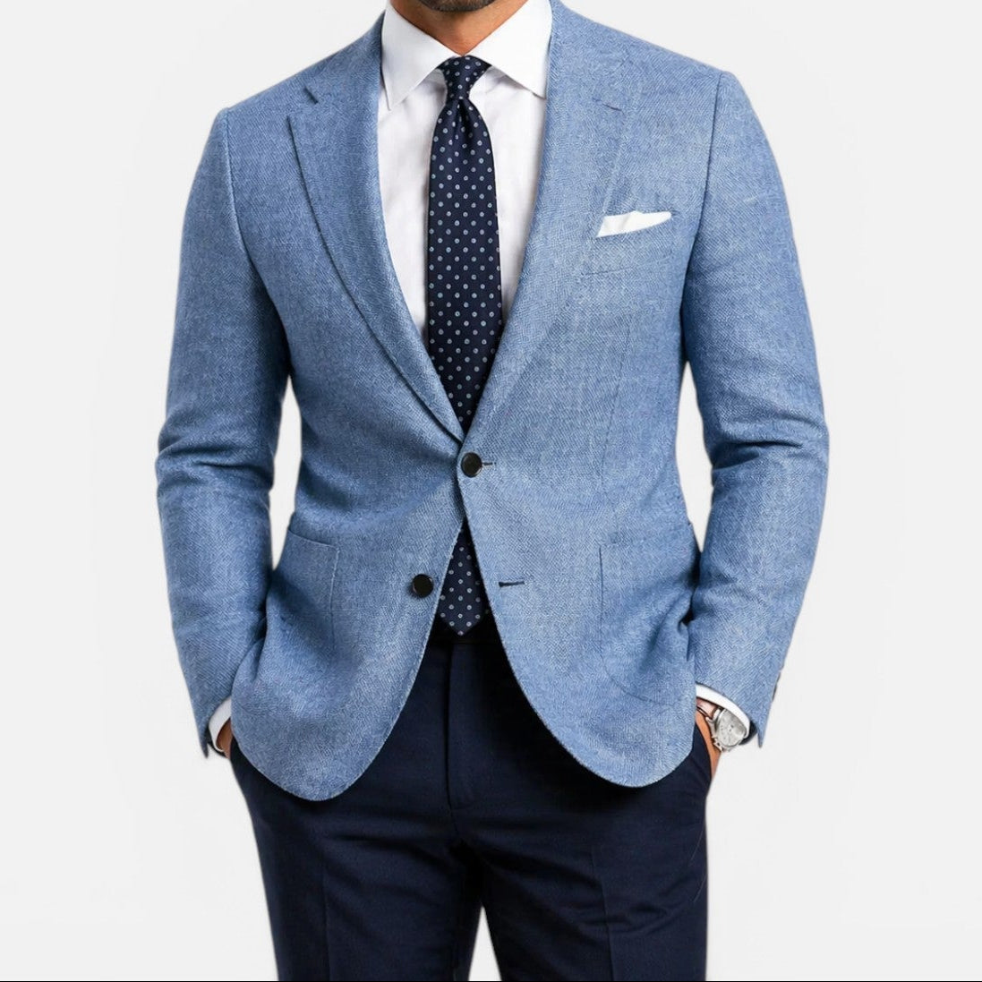 Men's Slim-fit Linen Blazer – An Elegant, Smart-casual Summer Jacket For Everyday Wear, Parties, And Vacations