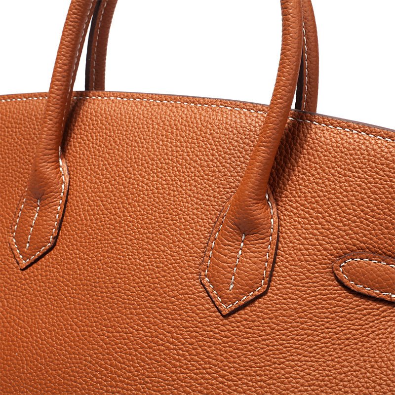Women's Genuine Leather Handbag - Elegant Functional Everyday Carry For Work And Casual Use