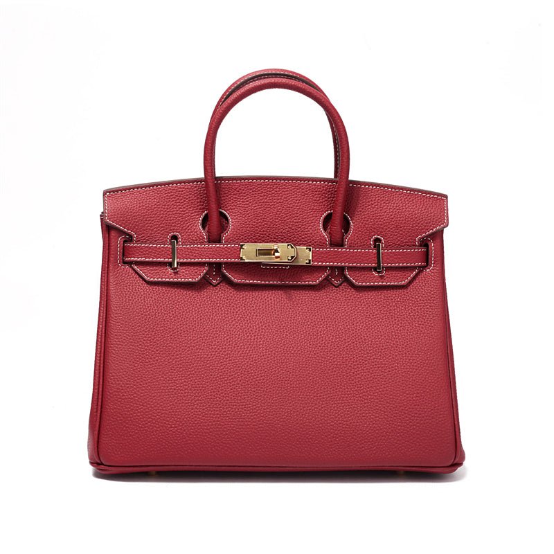 Women's Genuine Leather Handbag - Elegant Functional Everyday Carry For Work And Casual Use