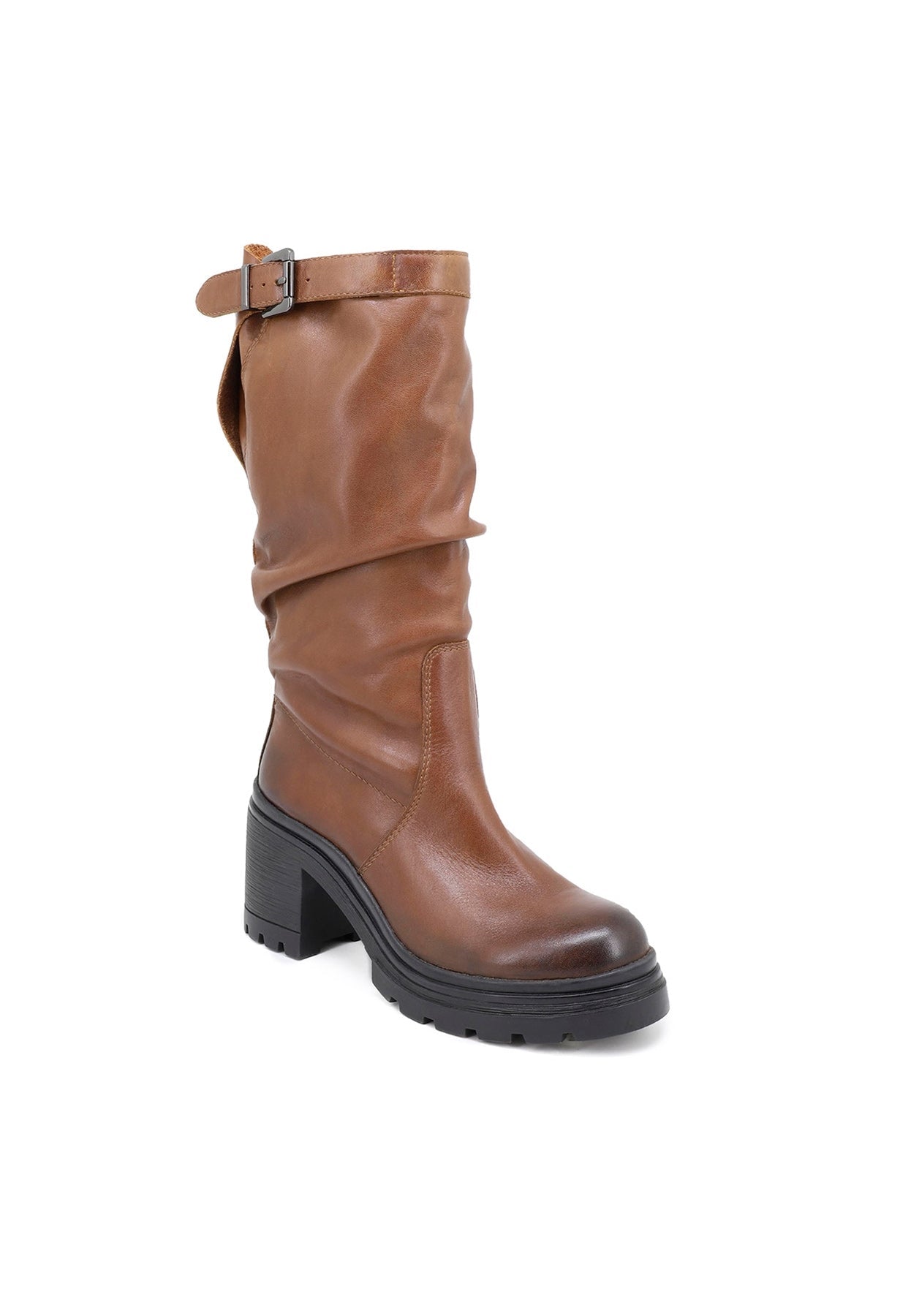 Lavinia - Women's Elegant Biker Boots with Heel