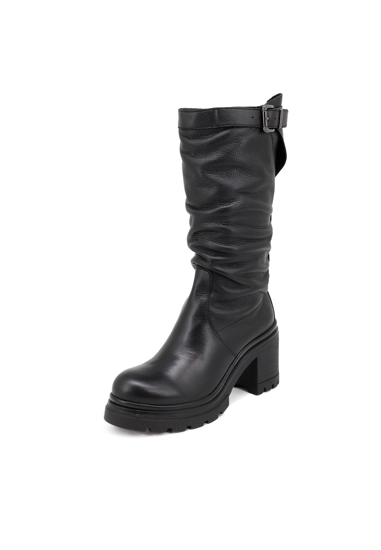 Lavinia - Women's Elegant Biker Boots with Heel