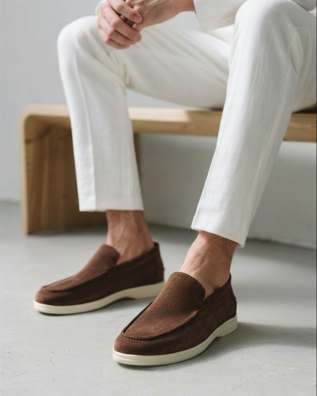 Men's Suede Loafers - Slip-on Casual Shoes For Comfortable Everyday Smart Casual Wear