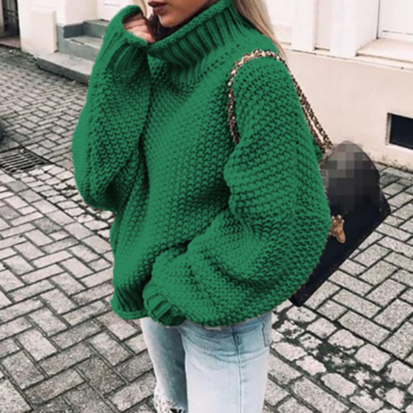 Noemi – Chunky Knit Jumper with High Neck