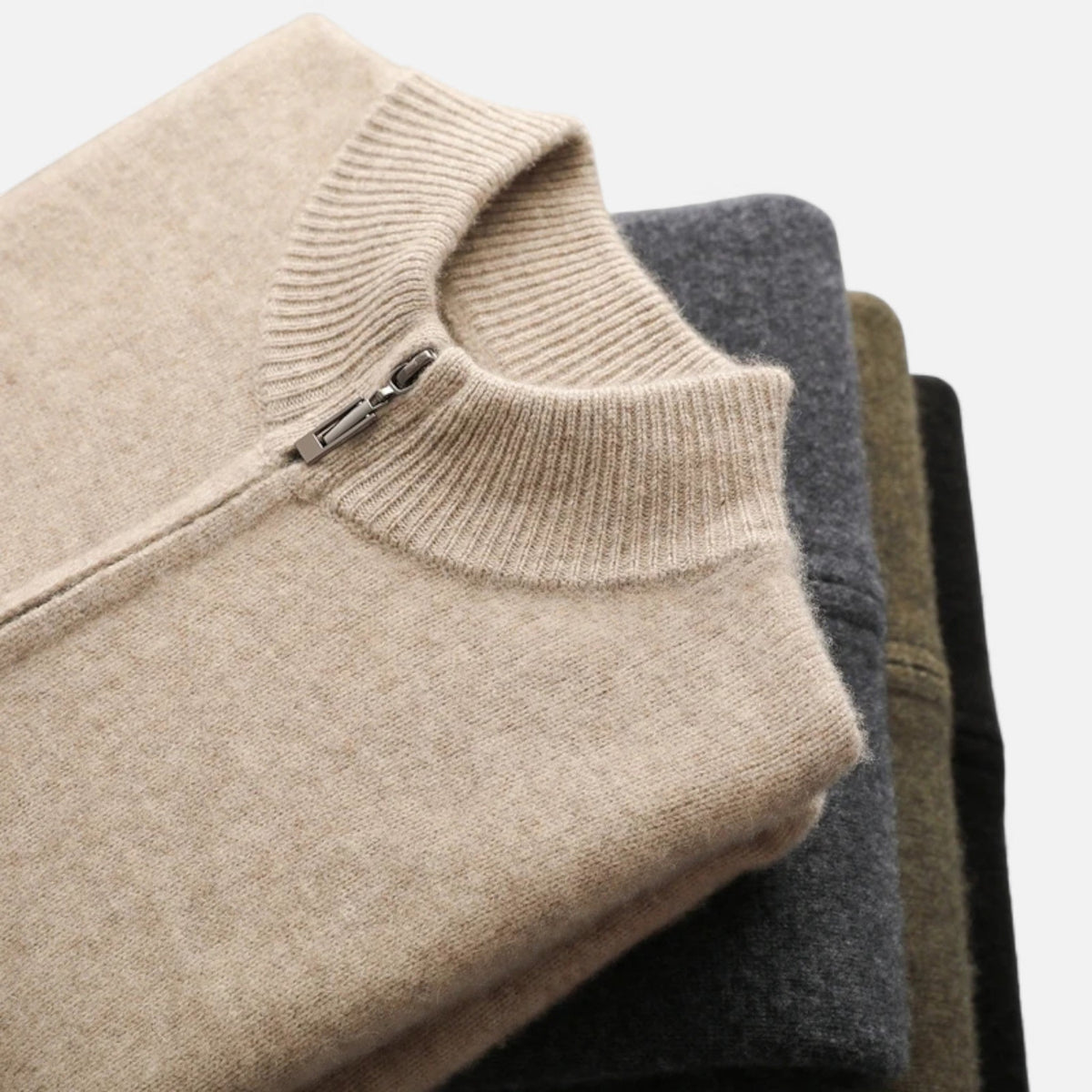 Men's Merino Wool Cardigan With A Zipper – An Elegant And Warm Knit For Fall, Winter, Everyday Wear, And Smart-casual Style