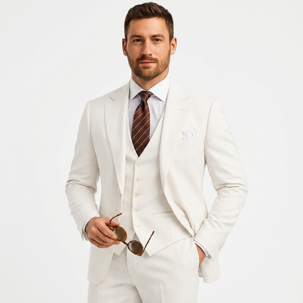 Men's 3-piece Suit With A Tailored Blazer, Vest, And Pants – An Elegant Suit Set For Weddings, Business, And Formal Occasions