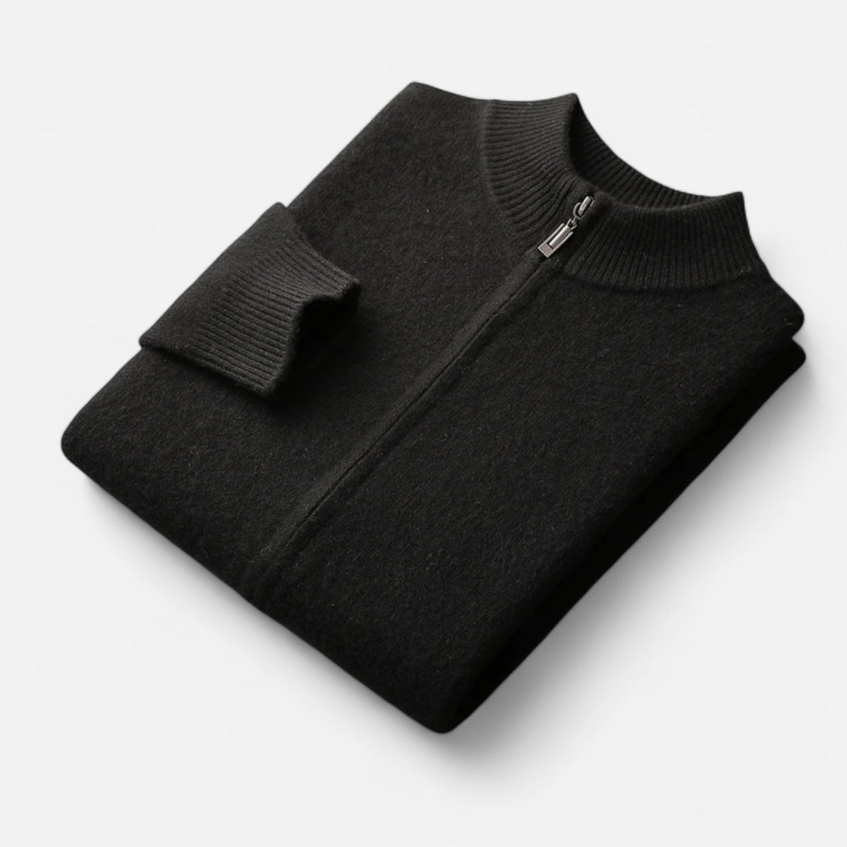 Men's Merino Wool Cardigan With A Zipper – An Elegant And Warm Knit For Fall, Winter, Everyday Wear, And Smart-casual Style