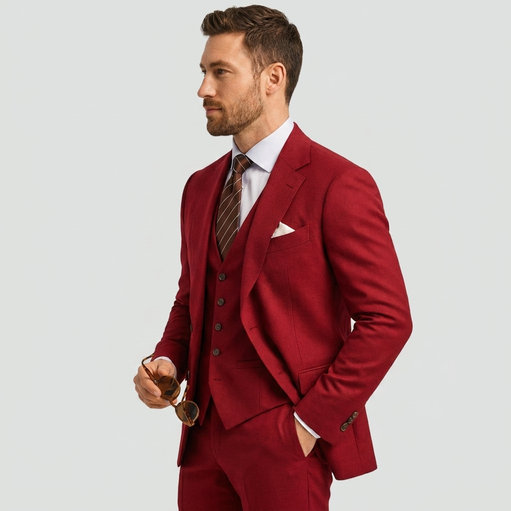 Men's 3-piece Suit With A Tailored Blazer, Vest, And Pants – An Elegant Suit Set For Weddings, Business, And Formal Occasions