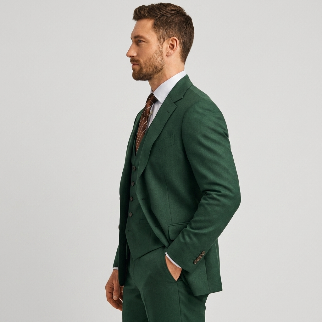 Men's 3-piece Suit With A Tailored Blazer, Vest, And Pants – An Elegant Suit Set For Weddings, Business, And Formal Occasions