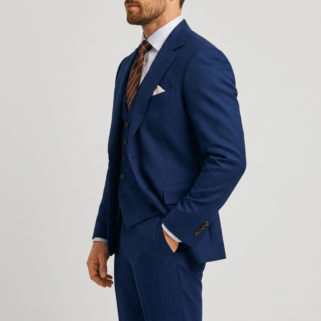 Men's 3-piece Suit With A Tailored Blazer, Vest, And Pants – An Elegant Suit Set For Weddings, Business, And Formal Occasions