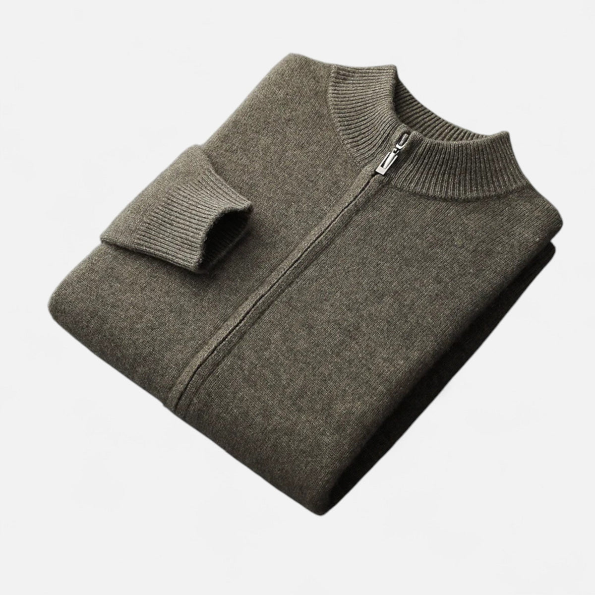 Men's Merino Wool Cardigan With A Zipper – An Elegant And Warm Knit For Fall, Winter, Everyday Wear, And Smart-casual Style