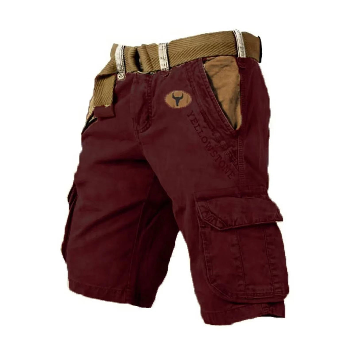 Men's Washed Cargo Shorts - Relaxed Utility Fit For Outdoor Summer Wear