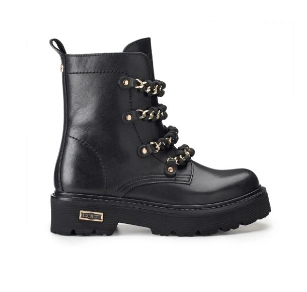 Flavina - Ankle Boots with Chain and Decorative Strap