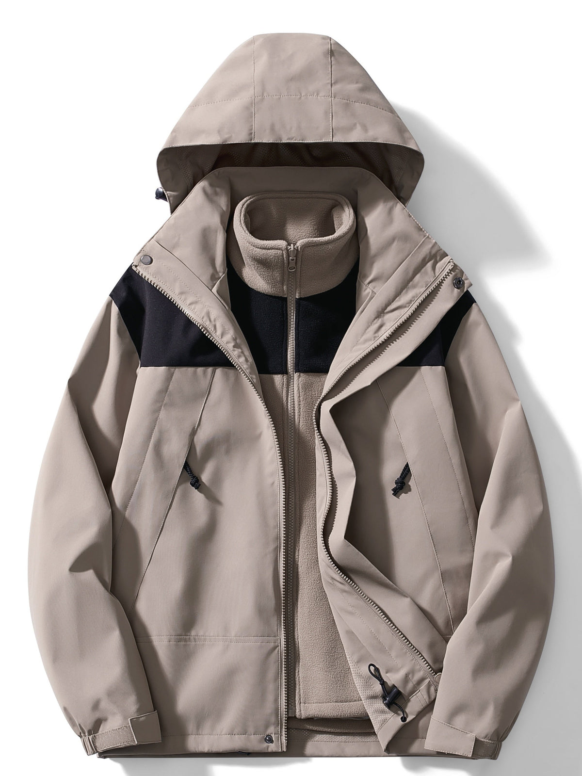 Men's 3-in-1 Outdoor Jacket With Hood And Removable Inner Jacket – Versatile Winter Outerwear For Cold Days, Everyday Wear, And Outdoor Activities