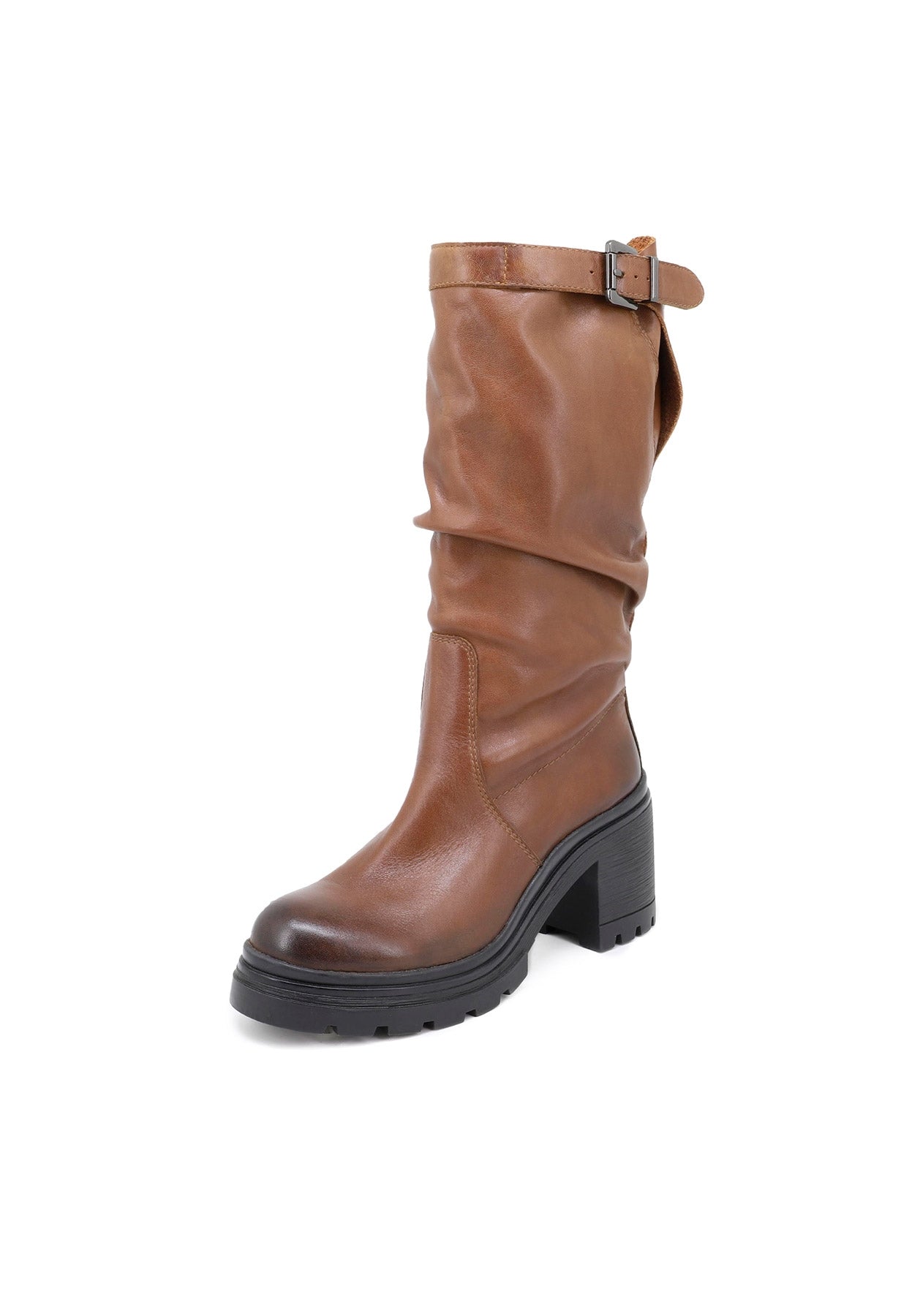 Lavinia - Women's Elegant Biker Boots with Heel