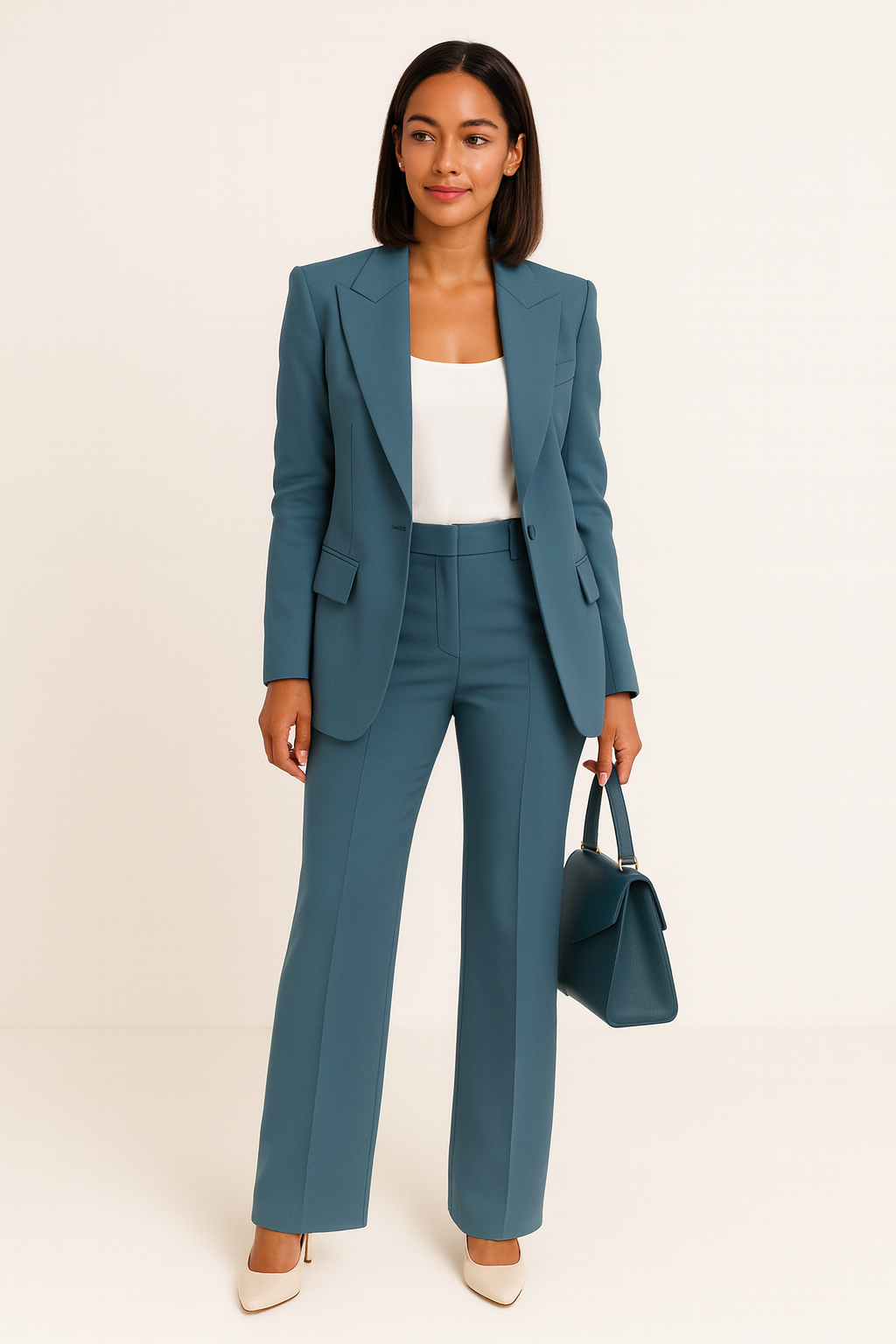 Women's Tailored Blazer And Trouser Co-ord Set - Smart Casual Lounge Outfit For Everyday Wear