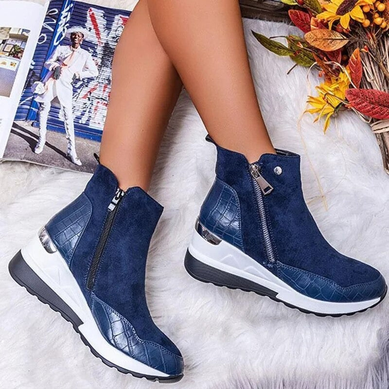 Laurelia - Women's Elegant and Comfortable Wedge Ankle Boots